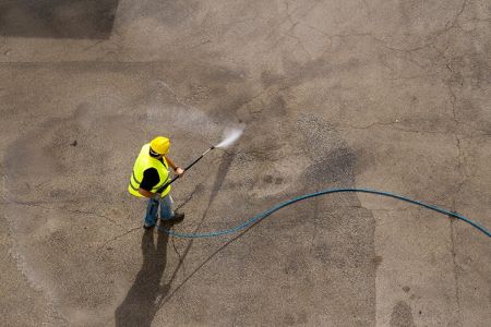 Commercial pressure washing work