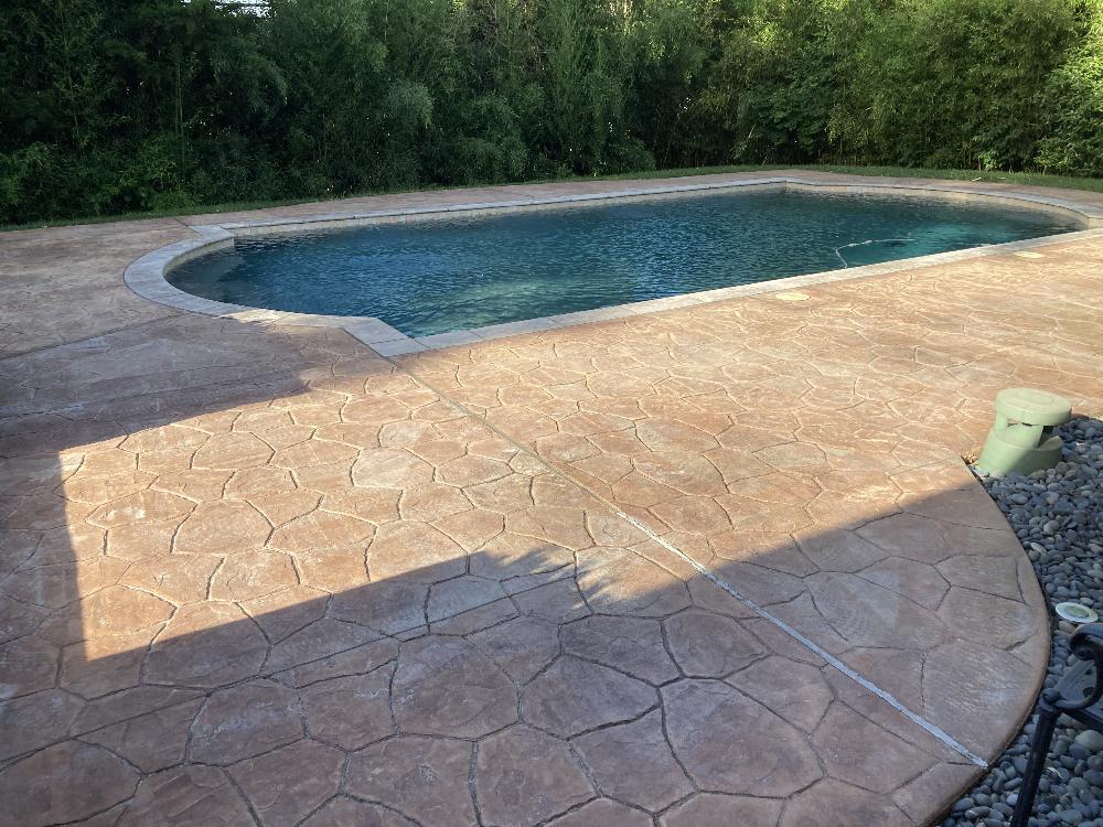 Stamped concrete patio cleaning and sealing on saranac dr in richmond heights mo 63117