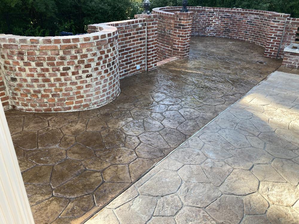 Stamped Concrete Patio Cleaning And Sealing On Saranac Dr In Richmond Heights Mo 63117 By Steen S Power Washing