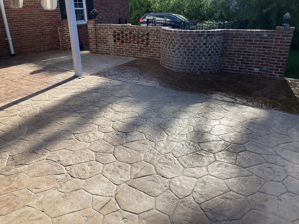 Stamped Concrete Patio Cleaning And Sealing On Saranac Dr In Richmond Heights Mo 63117 By Steen S Power Washing