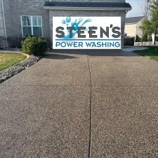 Aggregate Concrete Driveway Cleaning and Sealing on River City Pass in O'Fallon, MO