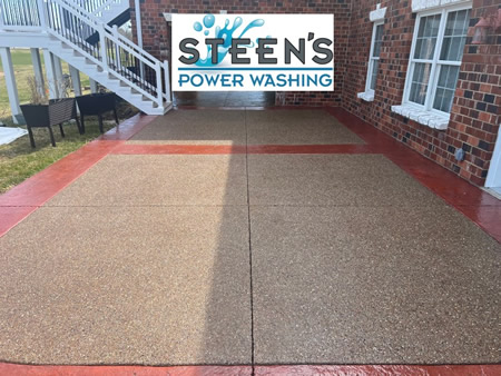 Missouri driveway after sealing with even natural finish